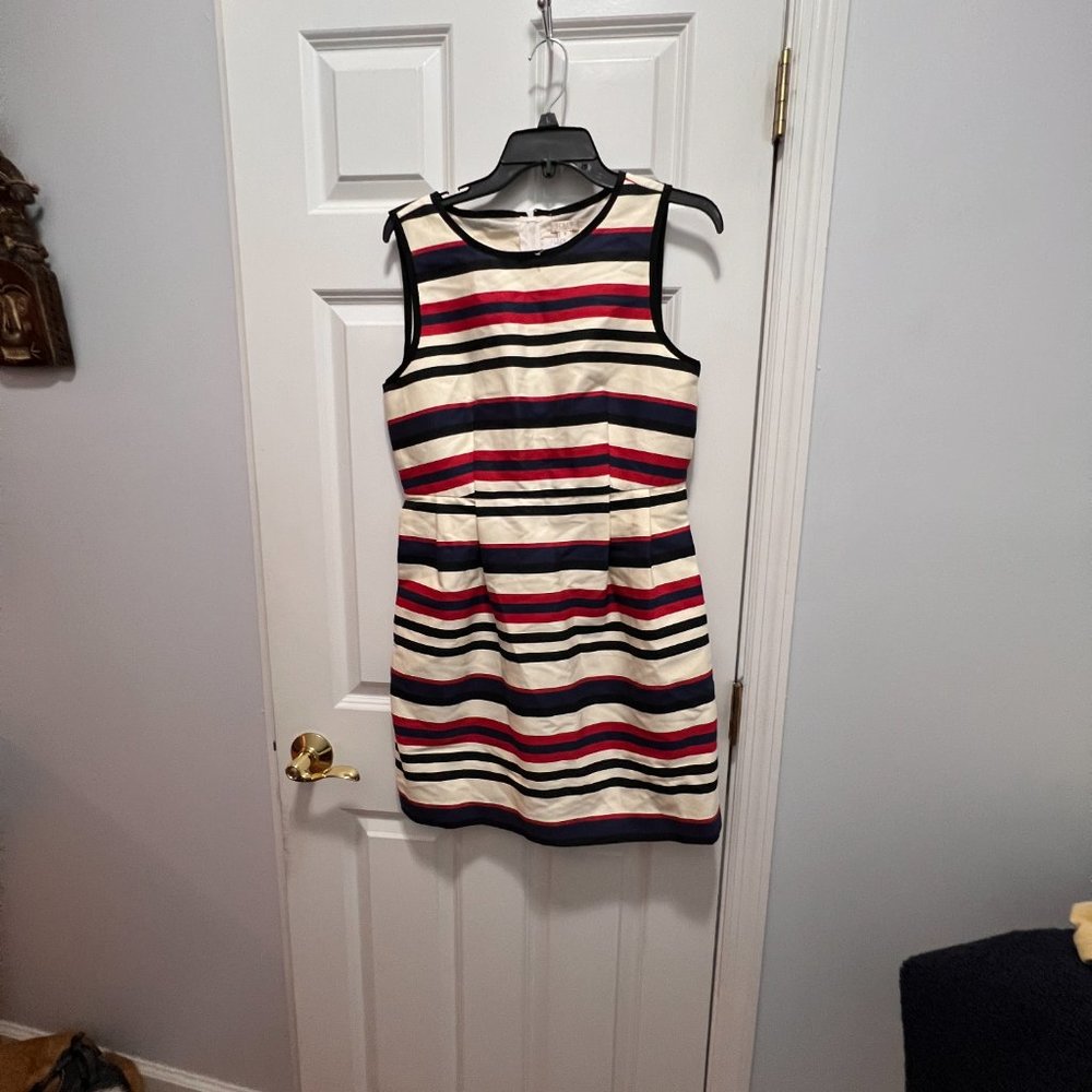 j.crew NWT size 8 multicolored striped cotton  dress - Picture 5 of 8